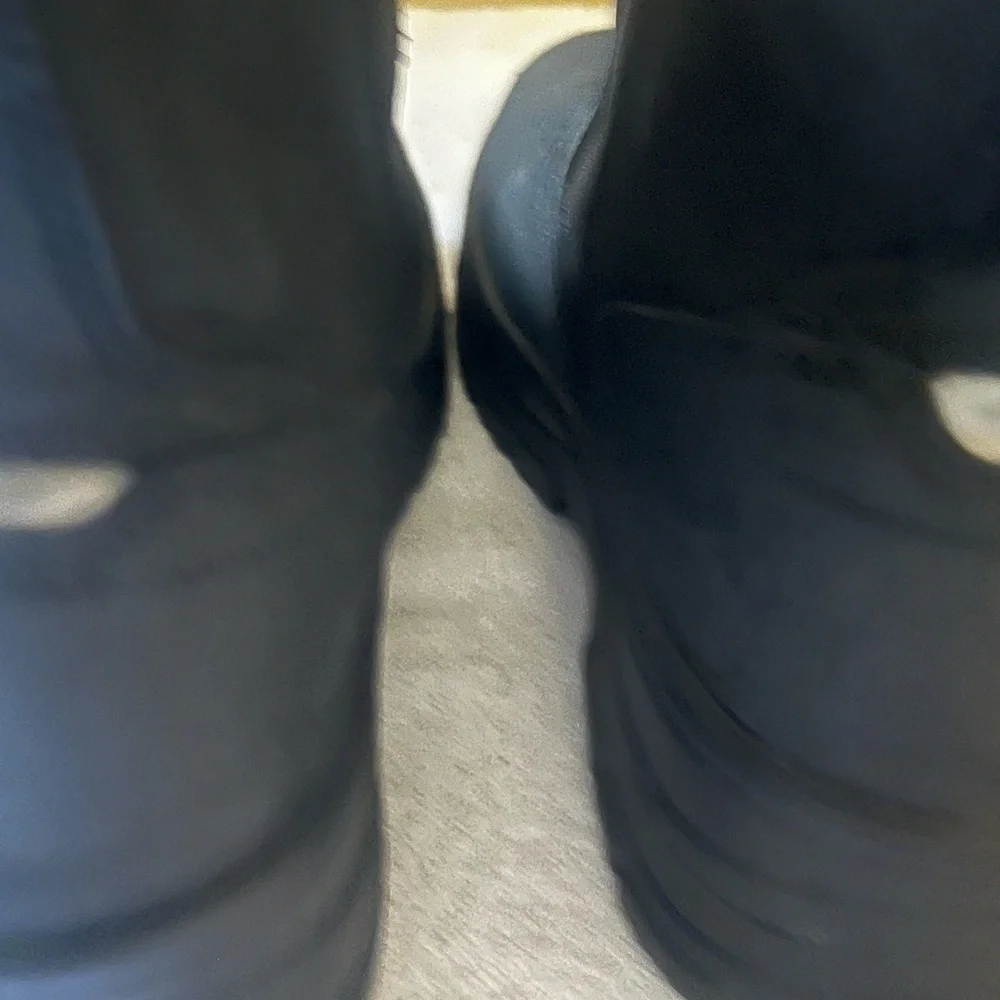 Clitenk Black Steel Toe Boots Sz 9